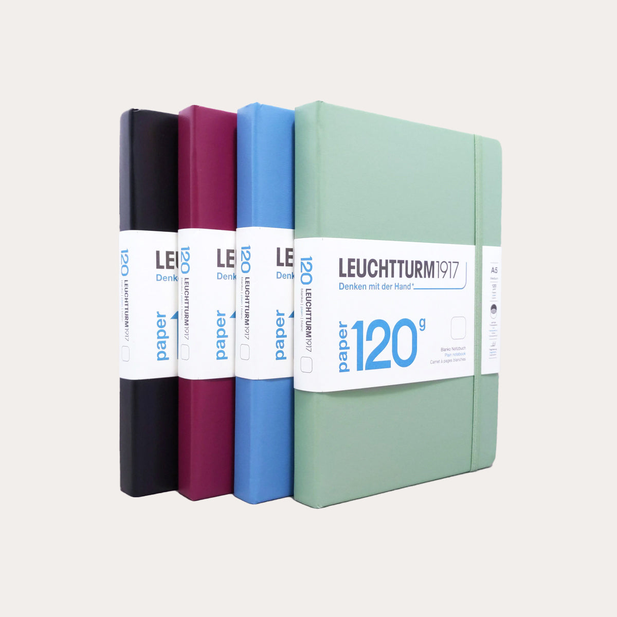 LEUCHTTURM1917 - 120G Special Edition - Medium A5 Dotted Hardcover Notebook  (Sage) - 203 Numbered Pages with 120gsm Paper