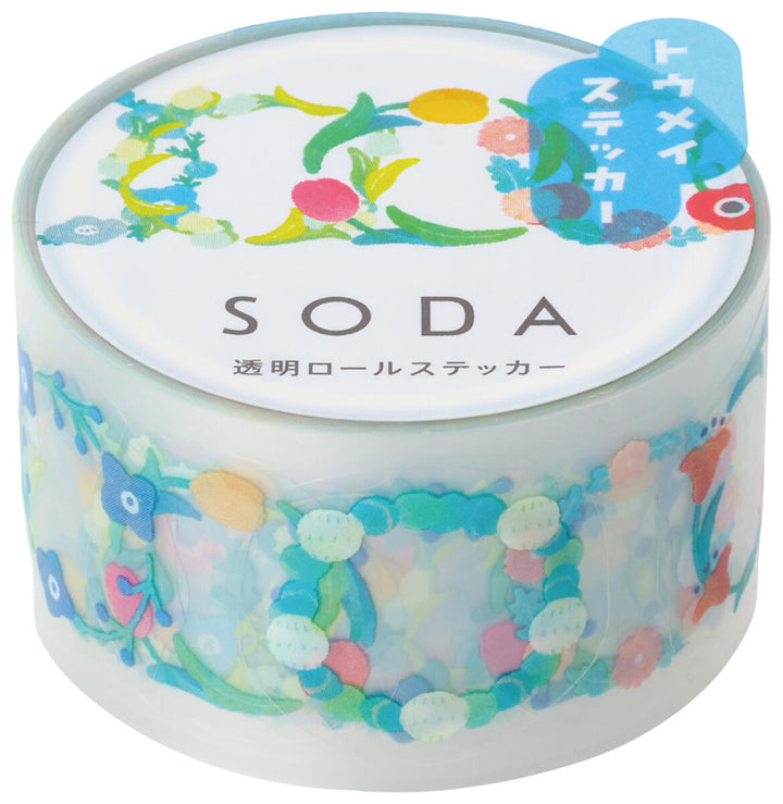 Flower Wreath SODA Transparent Sticker Tape