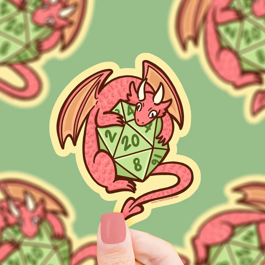 Dragon D20 Dice | Vinyl Sticker *