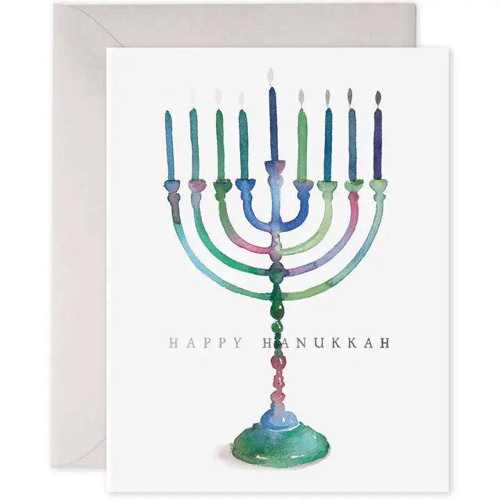 Colorful Menorah | Holiday Card