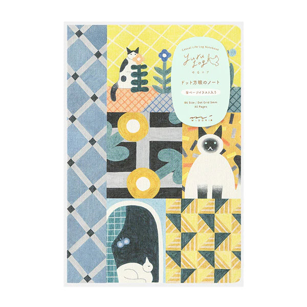 Cats Yuru Log Dot Grid Notebook