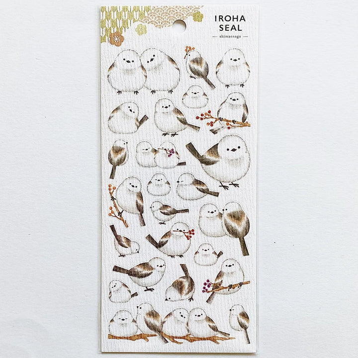 Long-Tailed Tit Iroha Seal Sticker Set