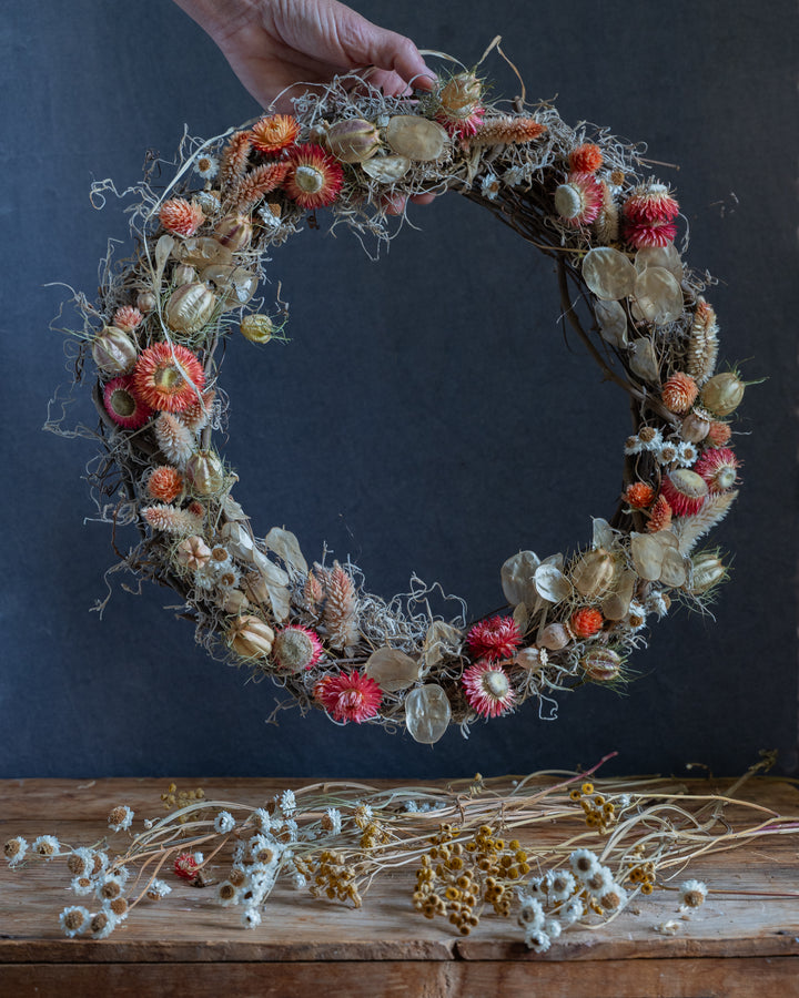 Making Dried Flower Wreaths