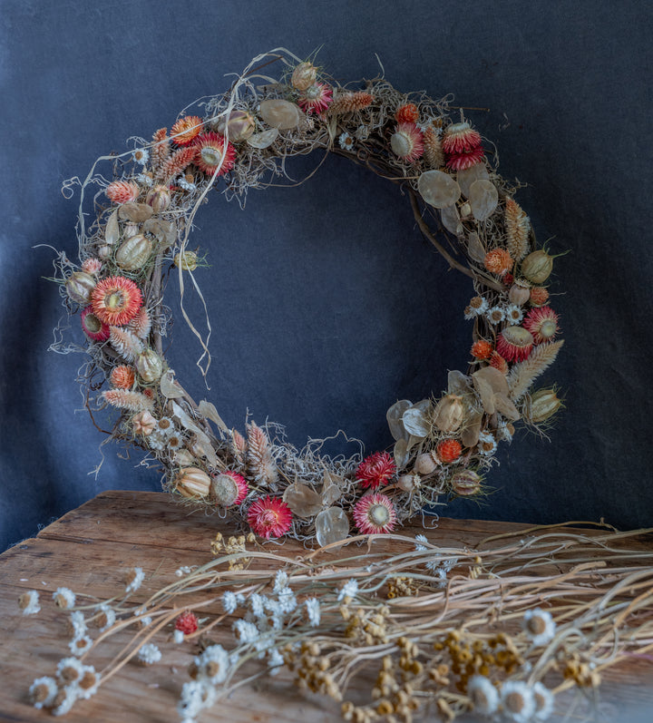 Making Dried Flower Wreaths