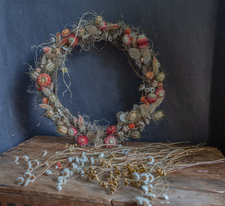 Making Dried Flower Wreaths