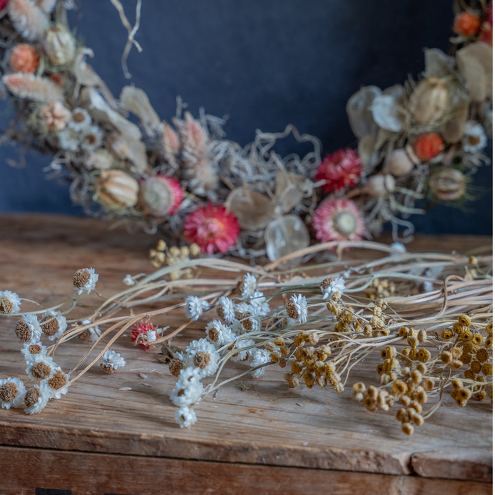 Making Dried Flower Wreaths