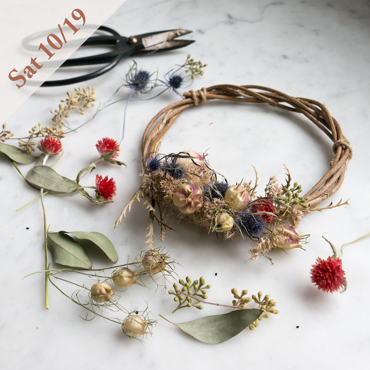 Making Dried Flower Wreaths