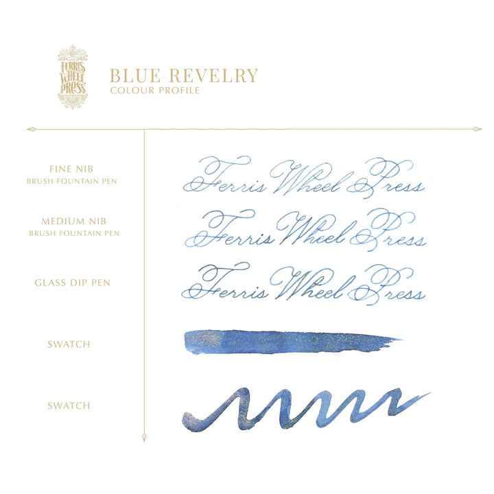 Blue Revelry | Fountain Pen Shimmer Ink | 2025 Limited Edition