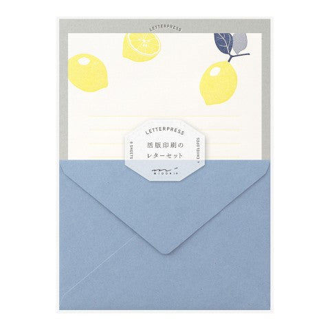 Letterpress Letter Set | Lemon