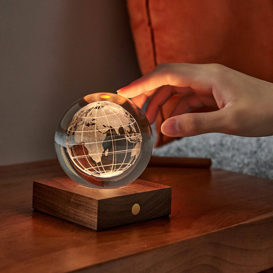 Amber Crystal Light | World Globe