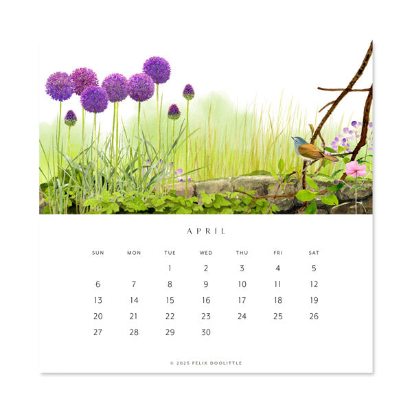 Hidden Garden | 2025 Desk Calendar