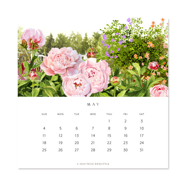 Hidden Garden | 2025 Desk Calendar