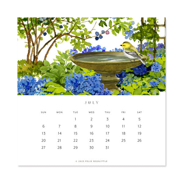 Hidden Garden | 2025 Desk Calendar