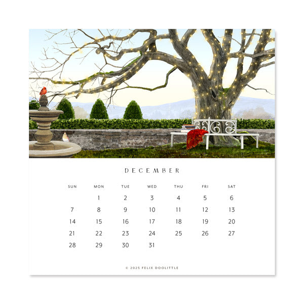 Hidden Garden | 2025 Desk Calendar