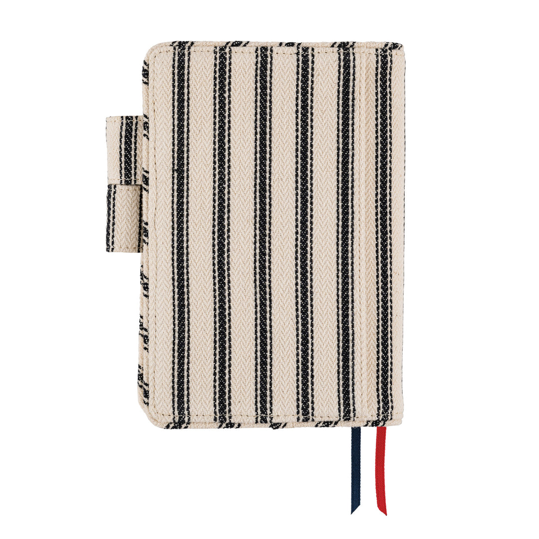 Hobonichi Techo A6 Original Cover | Lined Fabric: Herringbone (Ivory x Black)