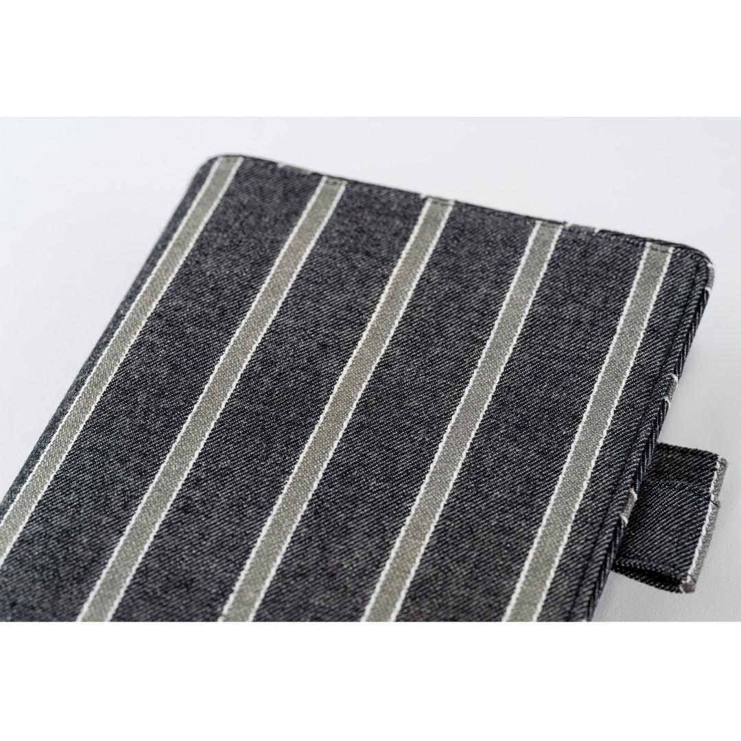 Hobonichi Techo A5 Cousin Cover | Lined Fabric: Twill (Navy x Gray)