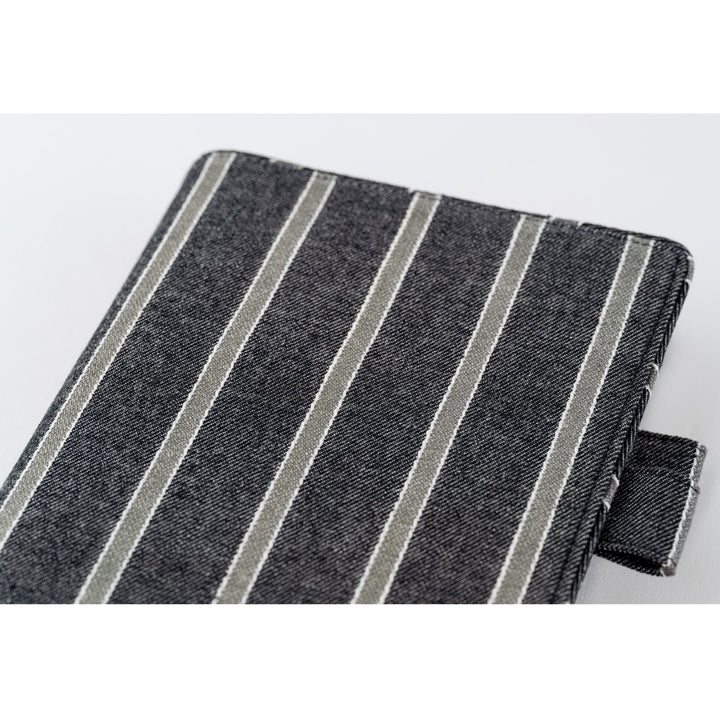 Hobonichi Techo A5 Cousin Cover | Lined Fabric: Twill (Navy x Gray)