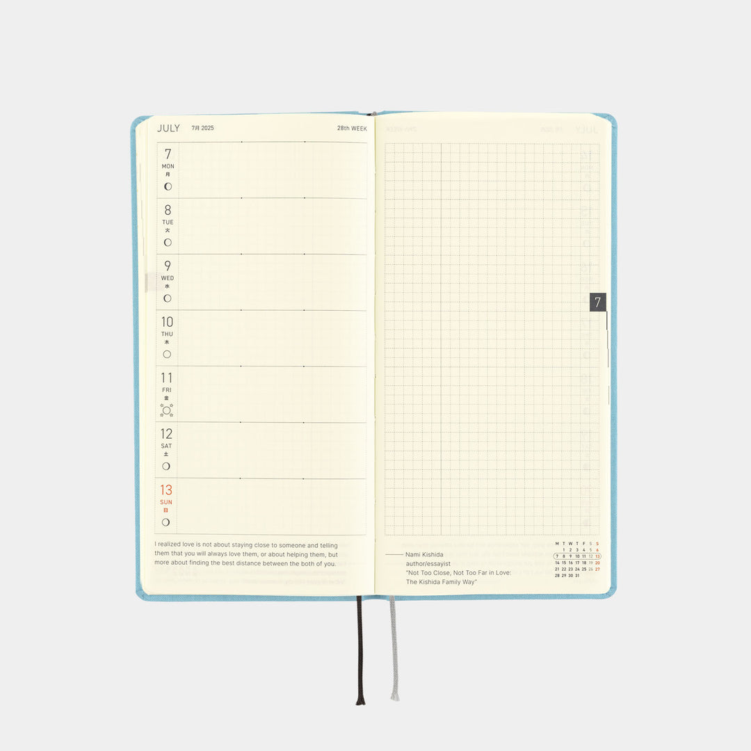 Hobonichi Techo 2025 Weeks Planner | Colors: Lemon Water | English