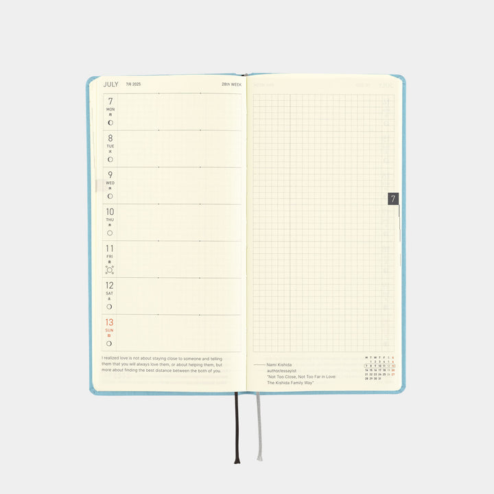 Hobonichi Techo 2025 Weeks Planner | Colors: Lemon Water | English