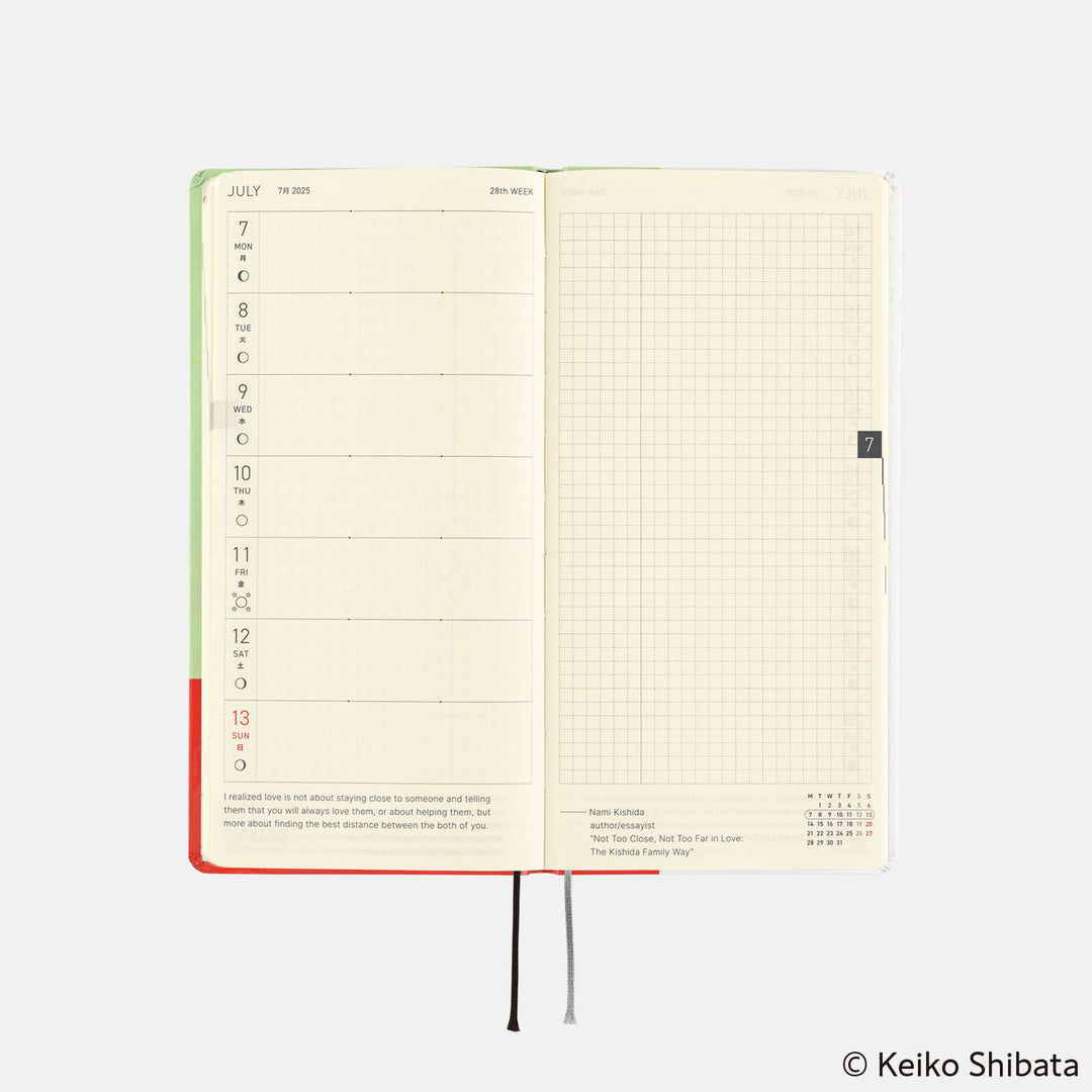 Hobonichi Techo 2025 Weeks Planner | Keiko Shibata: Thanks for your hard work, Aoki-san | English