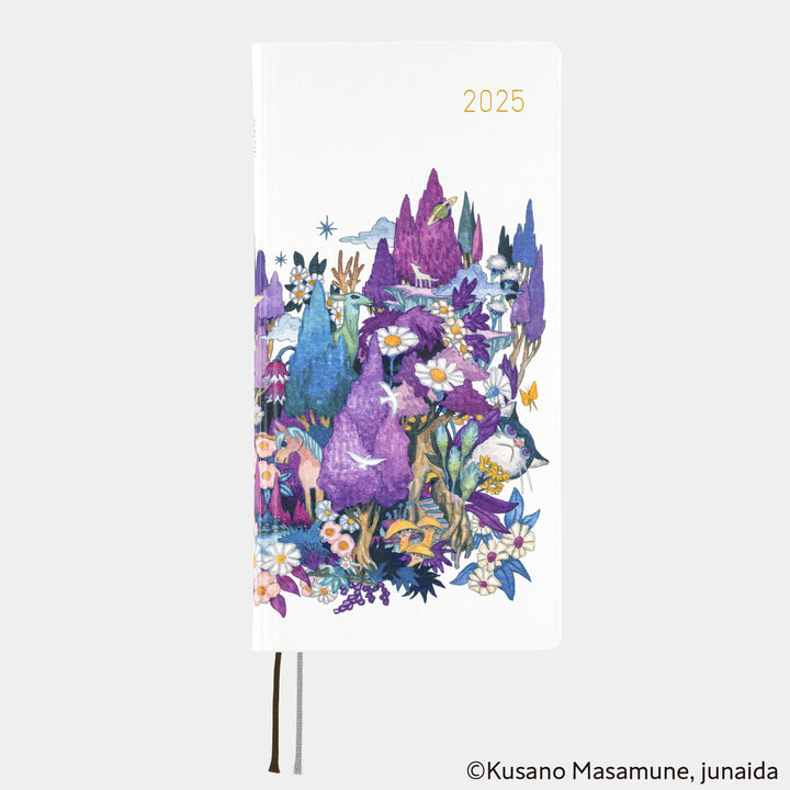 Hobonichi Techo 2025 APRIL Starts Weeks Planner | Masamune Kusano x junaida: Through the Purple Night | Japanese