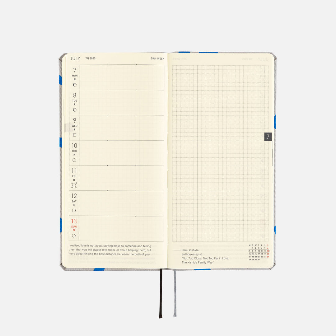 Hobonichi Techo 2025 Weeks Planner | PAMM: Thanks Sea | English