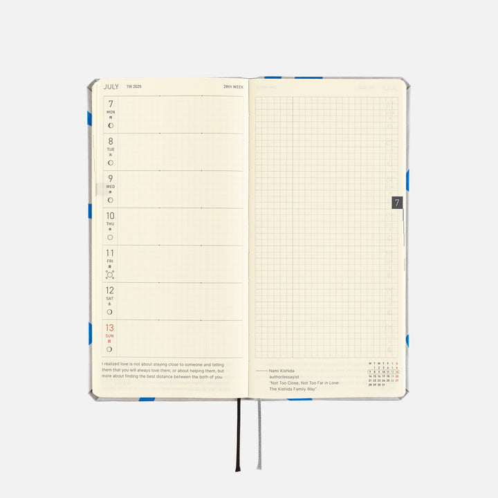 Hobonichi Techo 2025 Weeks Planner | PAMM: Thanks Sea | English