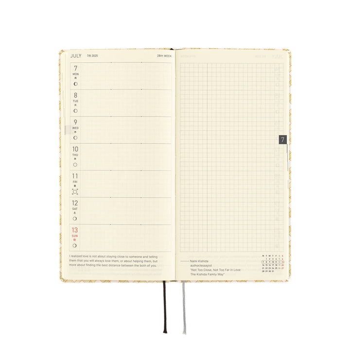 Hobonichi Techo 2025 Weeks Planner | Shirt Fabric: Harvest Plaid | English