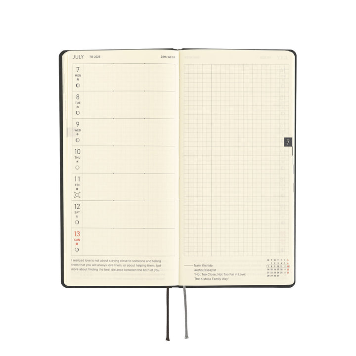 Hobonichi Techo 2025 Weeks Planner | Paper Series: Black Gingham | English