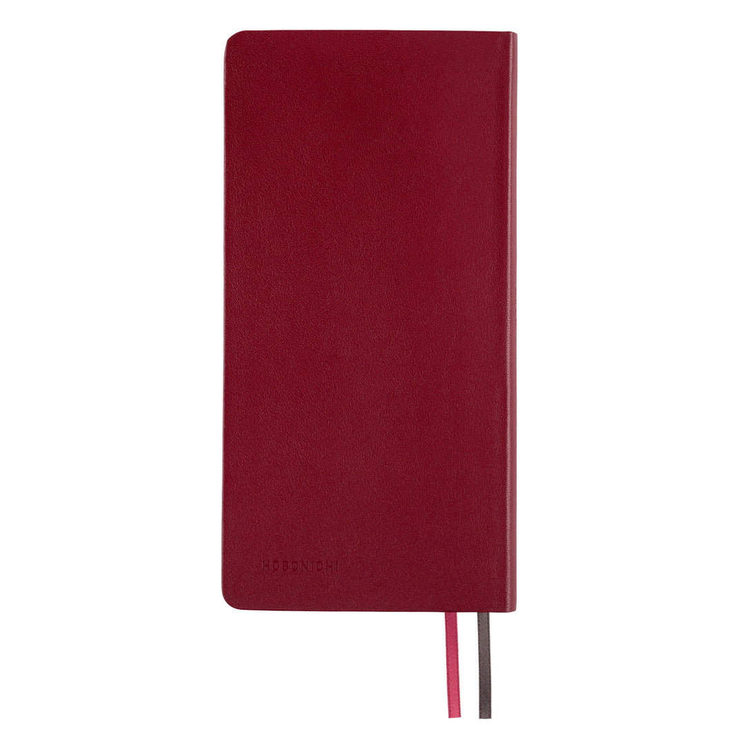 Hobonichi Techo 2025 Weeks Planner | Leather: Pomegranate | English