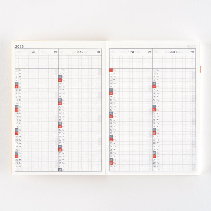 Hobonichi Techo 2025 A6 Original Planner | Book Only | English