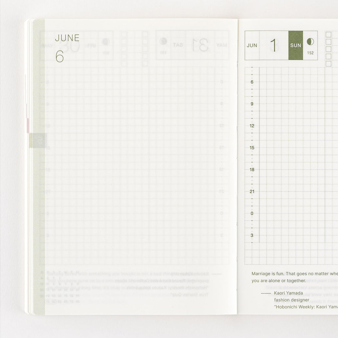 Hobonichi Techo 2025 A6 Original Planner | Book Only | English