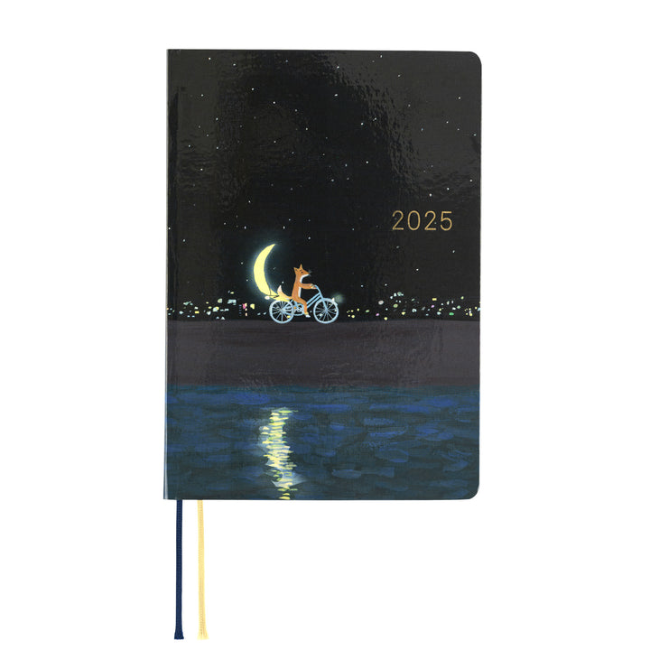 Hobonichi Techo 2025 A6 HON Planner | Hiroko Kubota: Crescent Moon Delivery | English