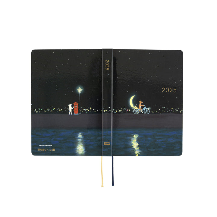 Hobonichi Techo 2025 A6 HON Planner | Hiroko Kubota: Crescent Moon Delivery | English