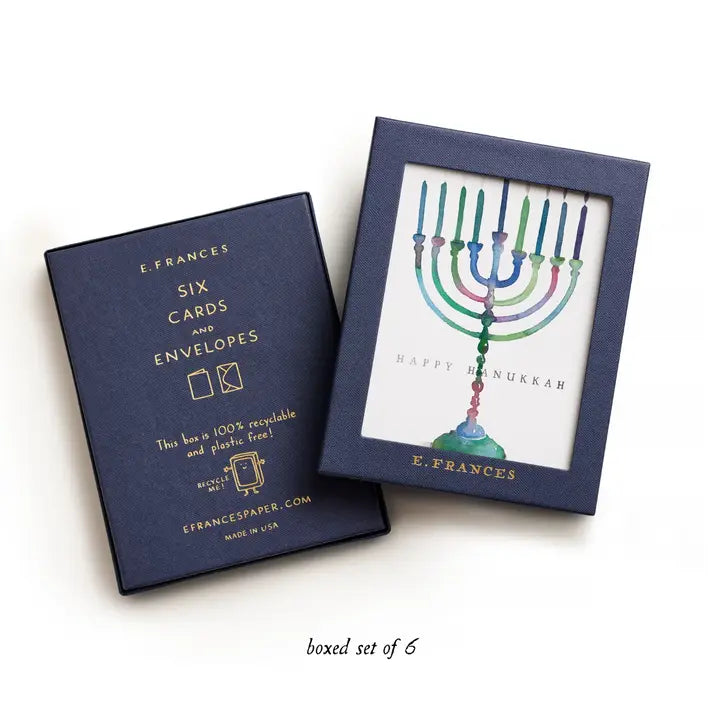 Colorful Menorah | Holiday Card