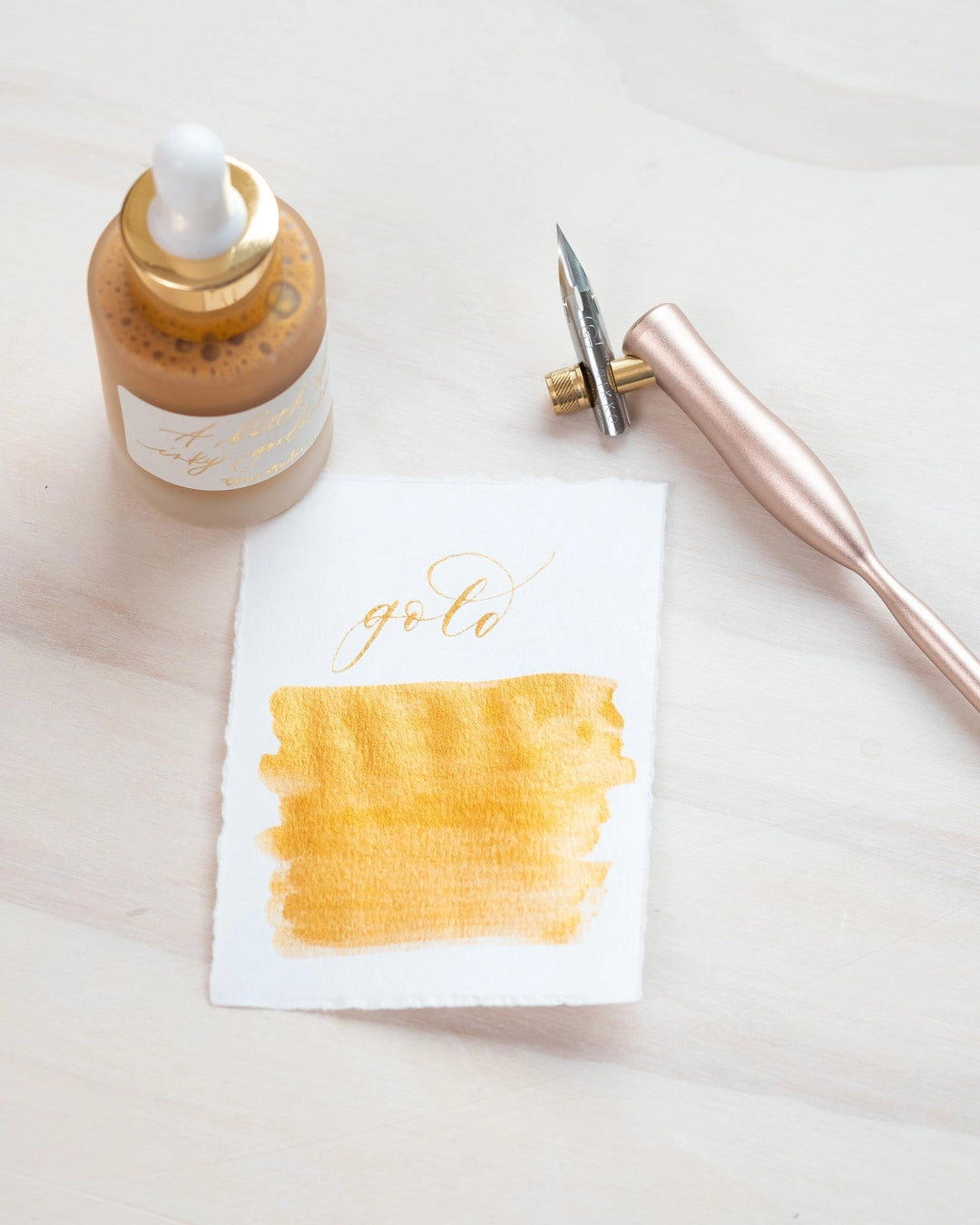 Gold Calligraphy Ink