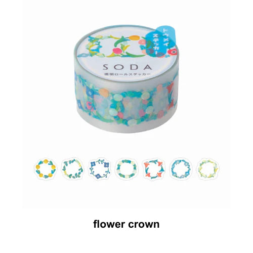 Flower Wreath SODA Transparent Sticker Tape