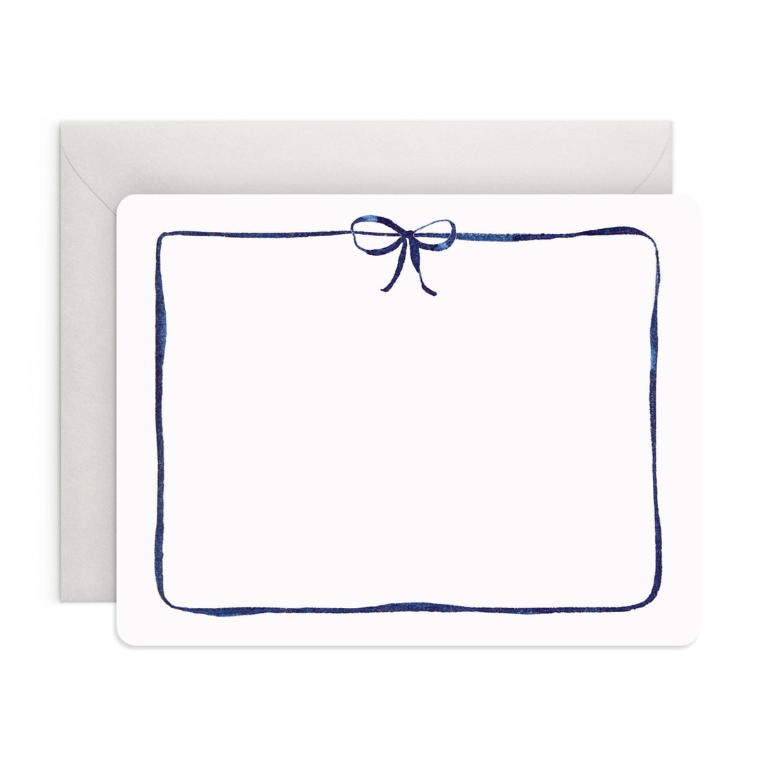 Navy Bow | 8 Flat Card Set