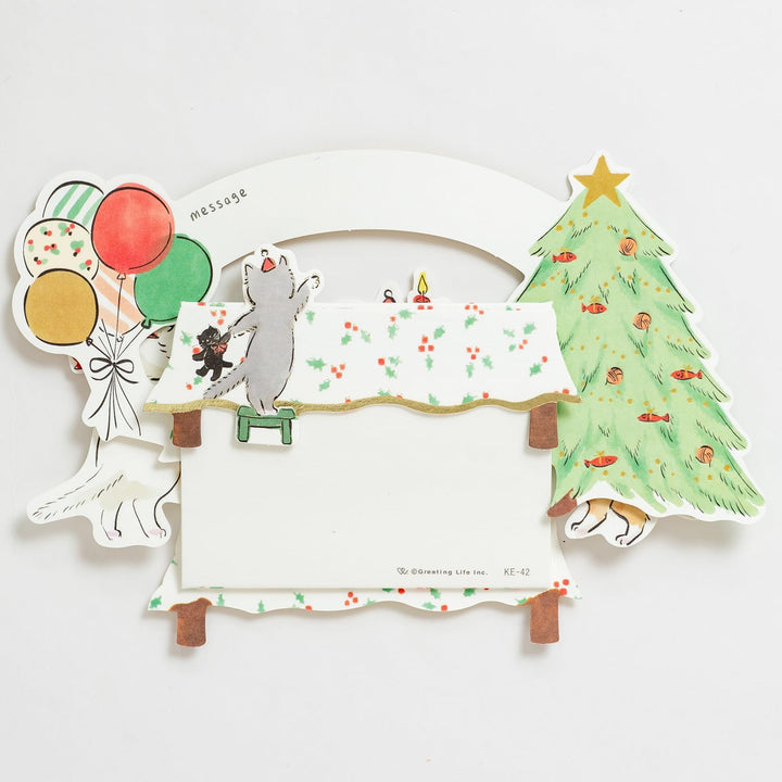 Christmas Celebration Cats | Holiday Pop-Up Card