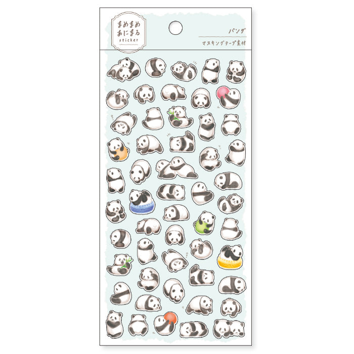 Rolling Panda Sticker Set