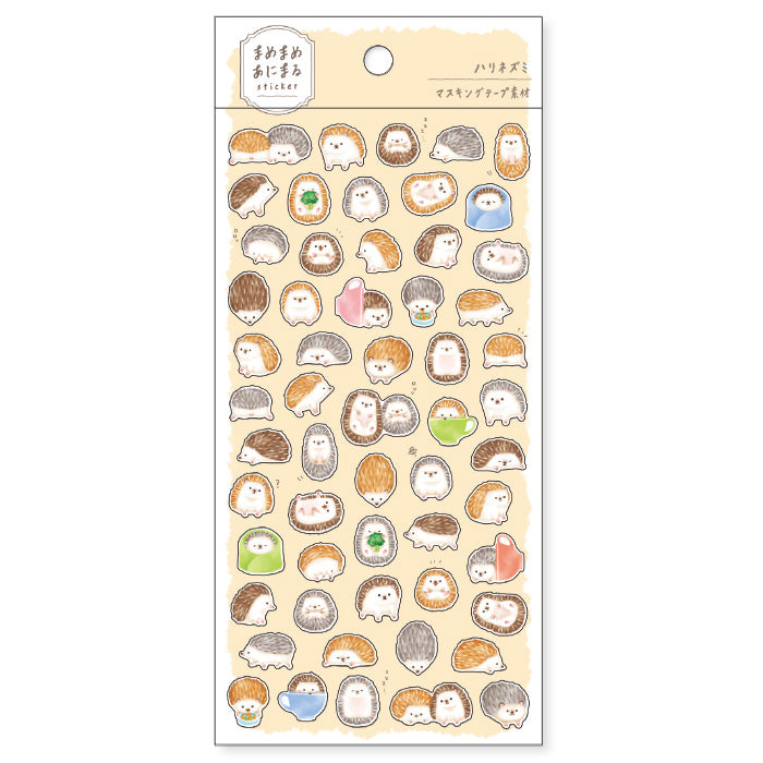 Round Hedgehog Sticker Set