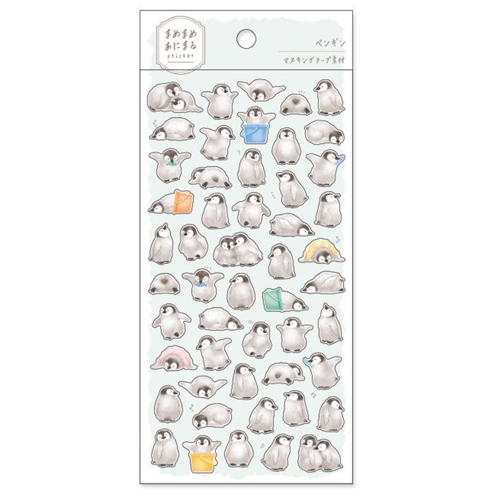 Round Penguin Sticker Set