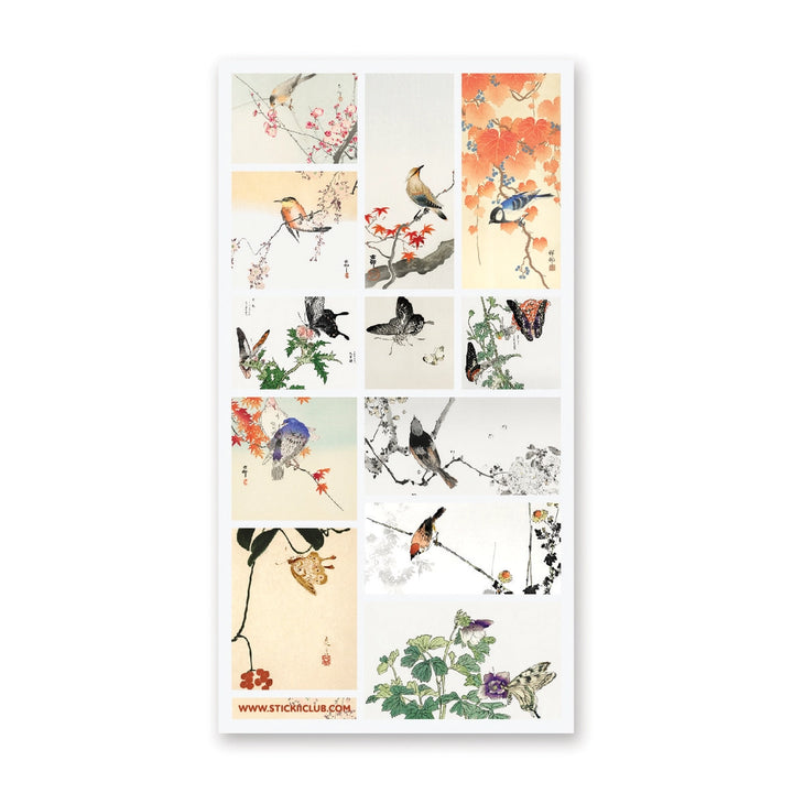 Japanese Nature Prints Sticker Sheet