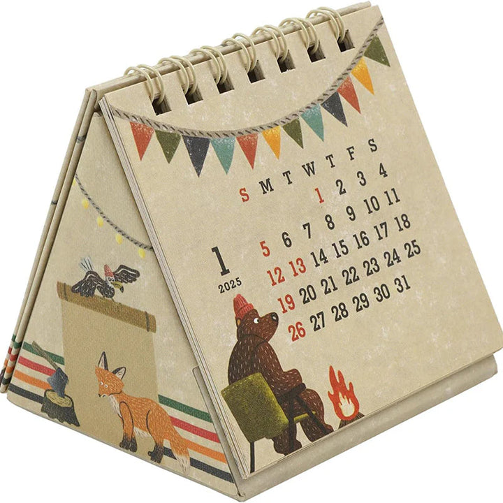 2025 Mini Desk Calendar | Tent Bear