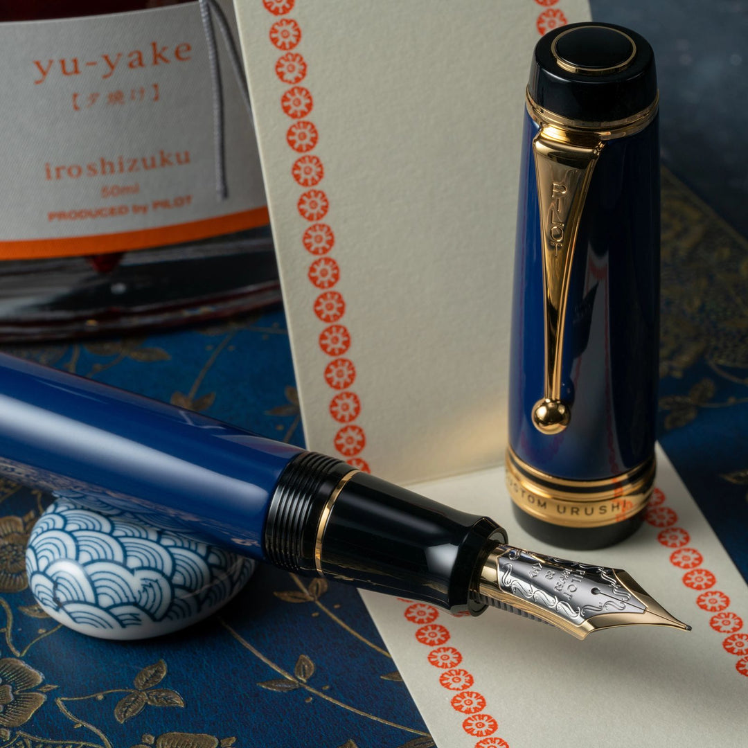 Custom Urushi Prussian Blue Fountain Pen