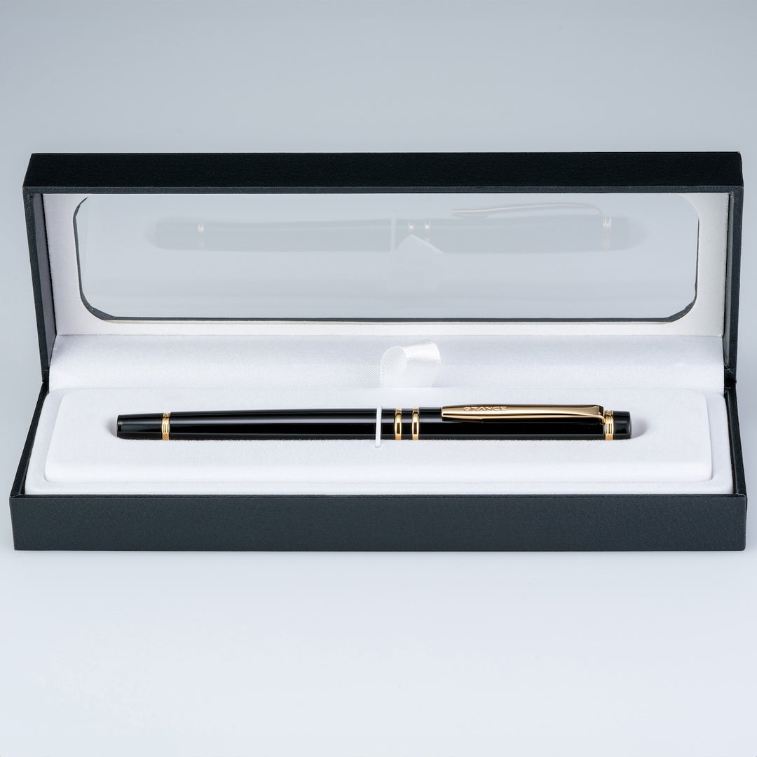 Grance Fountain Pen | Black | 14k Gold Nib