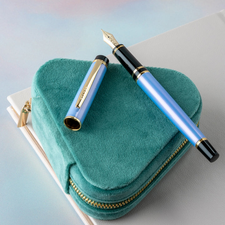 Grance Fountain Pen | Light Blue | 14k Gold Nib