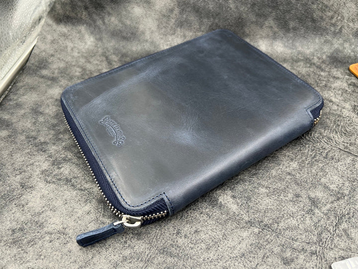 Leather Zippered Pen Case | 20 Pen Slots