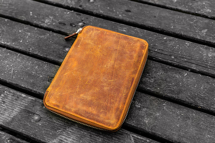 Zippered Leather Portfolio Case | A5 Notebook