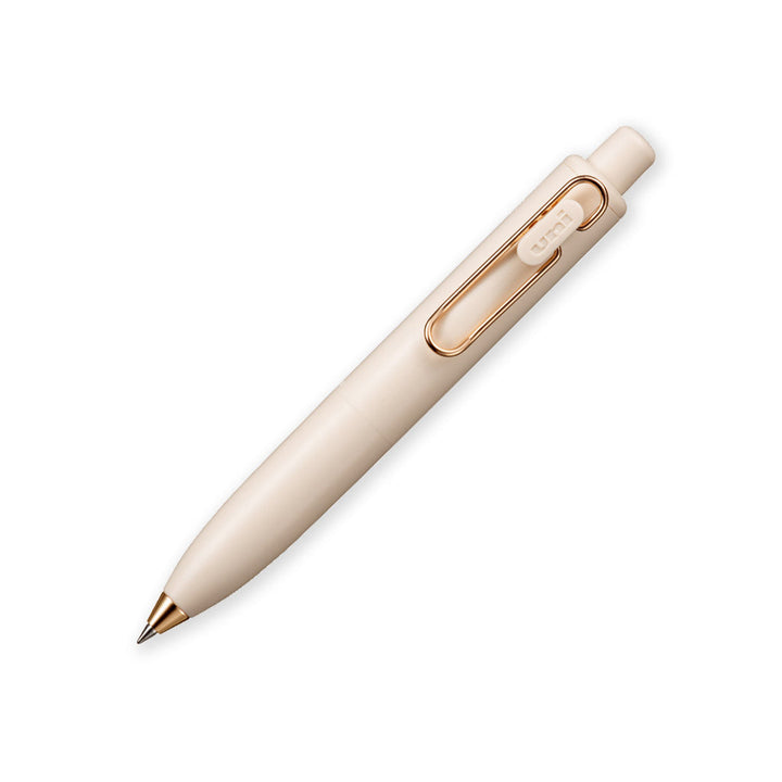 Uni-Ball One P Retractable Gel Pen | Yogurt Cream with Rose Gold Clip | 0.5mm | Limited Edition